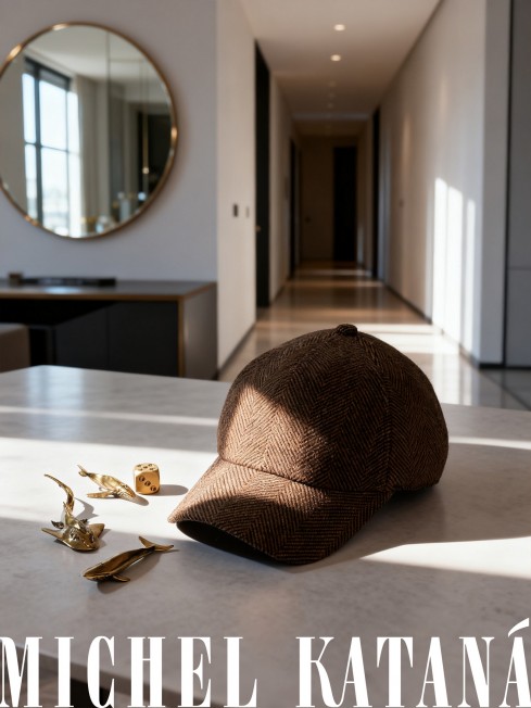 Кепка с козырьком, Бейсболка Мужская-Унисекс TWEED GLASGOW ACORN из твида (Плотная Костюмно-Блейзерная ШЕРСТЬ) TWEED.6-GLASGOW/ACORN